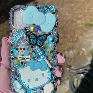 Decorative Blue Hello Kitty Phone Case